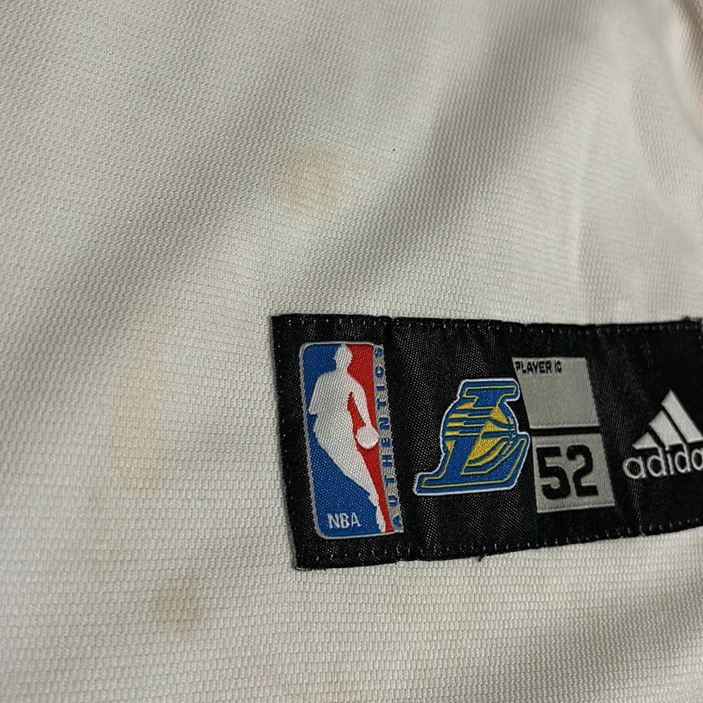 Kobe Bryant NBA Jersey | #24 Adidas Jersey with Champion Trophy | White & Gold - Picture 7 of 9